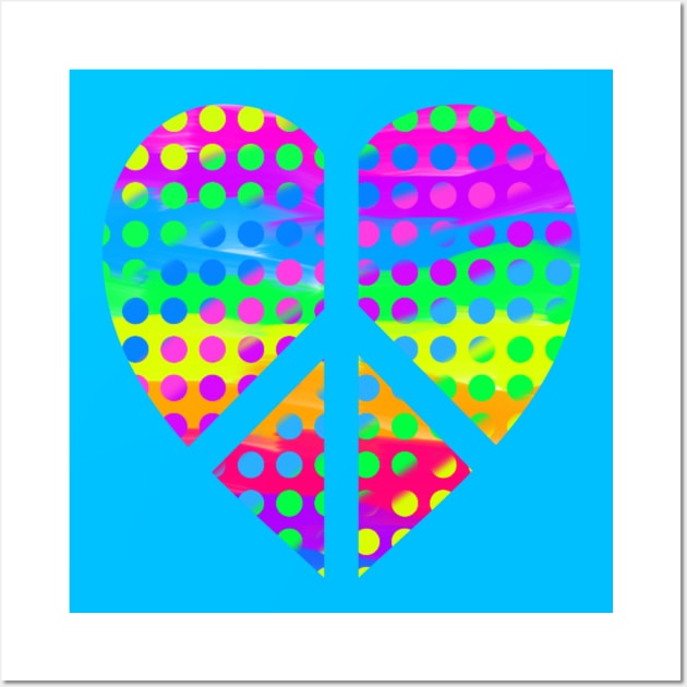 Pop Art Peace and Love Wall Art by AlondraHanley